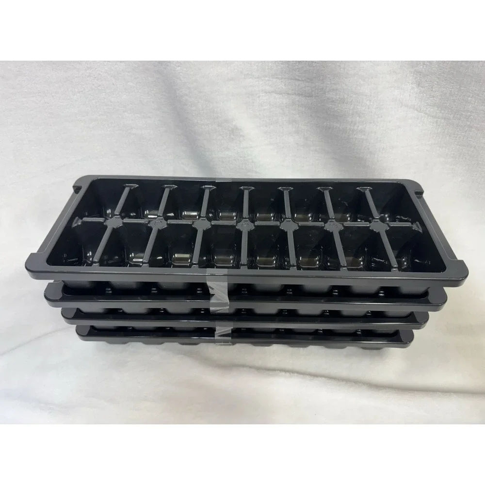 4-Pack ROOM ESSENTIALS Plastic Ice Cube Trays BPA-Free • Black